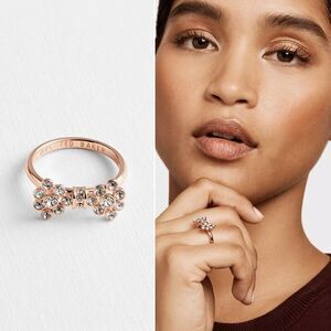 ❤︎ Ted Baker ❤︎ BREMMA Swarovski® Crystal bow Ring  M-L
